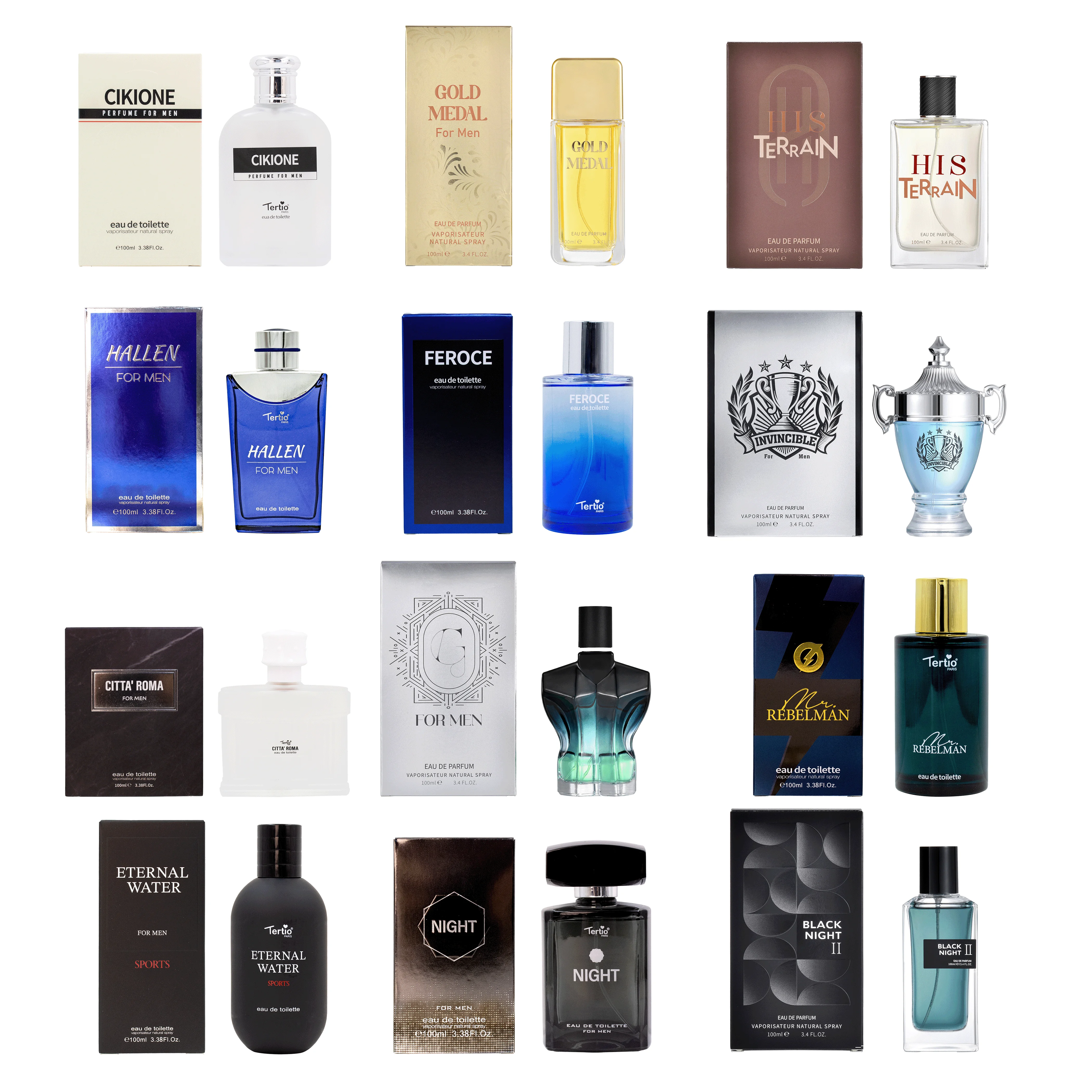 PACK de 3 Perfumes para Hombre | Fragancia Masculina Elegante y Duradera | Diseño Premium 100ml