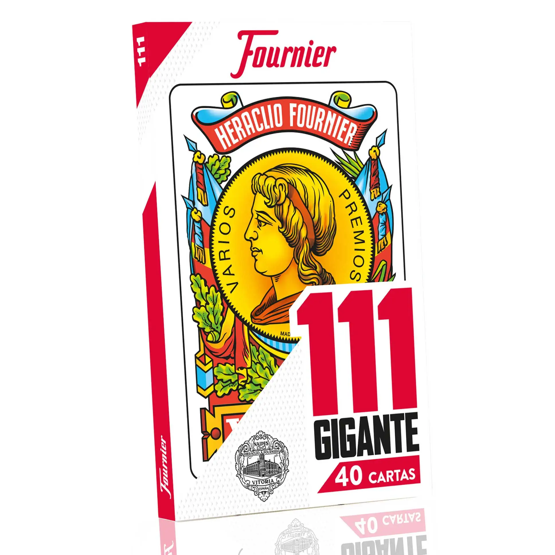 Baraja de cartas GIGANTE Forunier Nº 111. 4X mas grande que la original. 40 Cartas. Especial personal mayores y problemas de visión. Ideal para trucos de mágia.