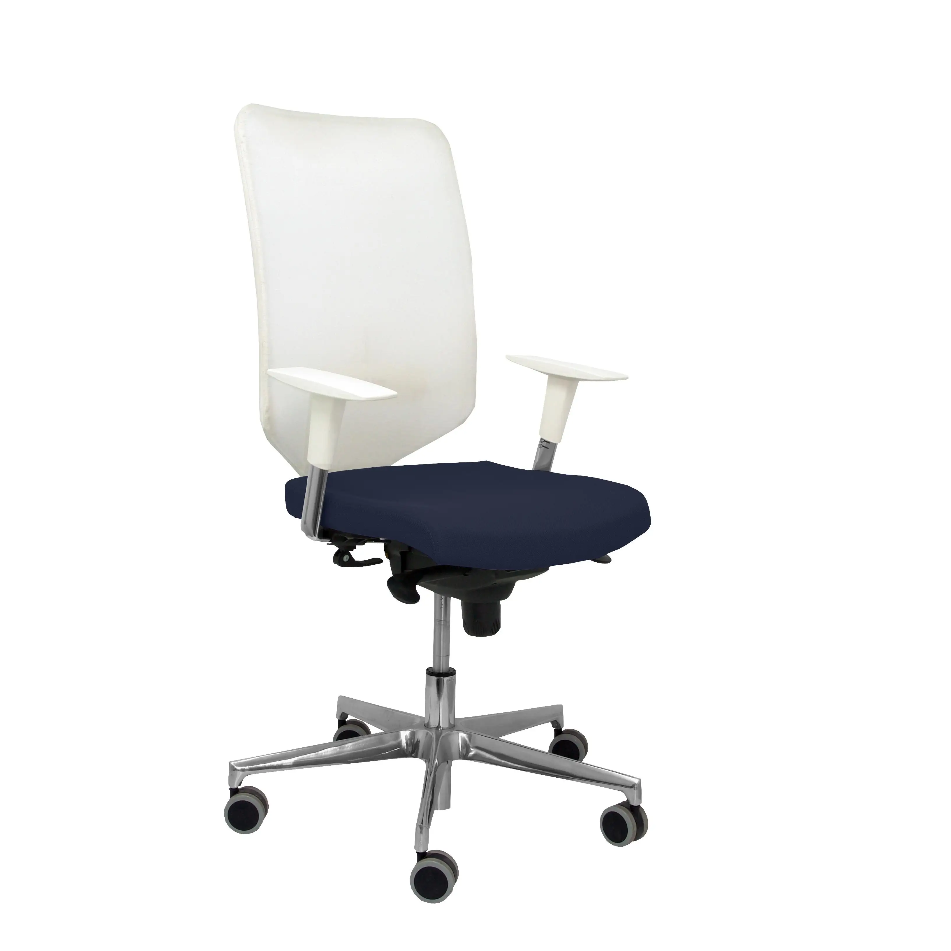 Piqueras Y Crespo Silla de Oficina ErgonĂłmica Blanca Bali Azul Marino