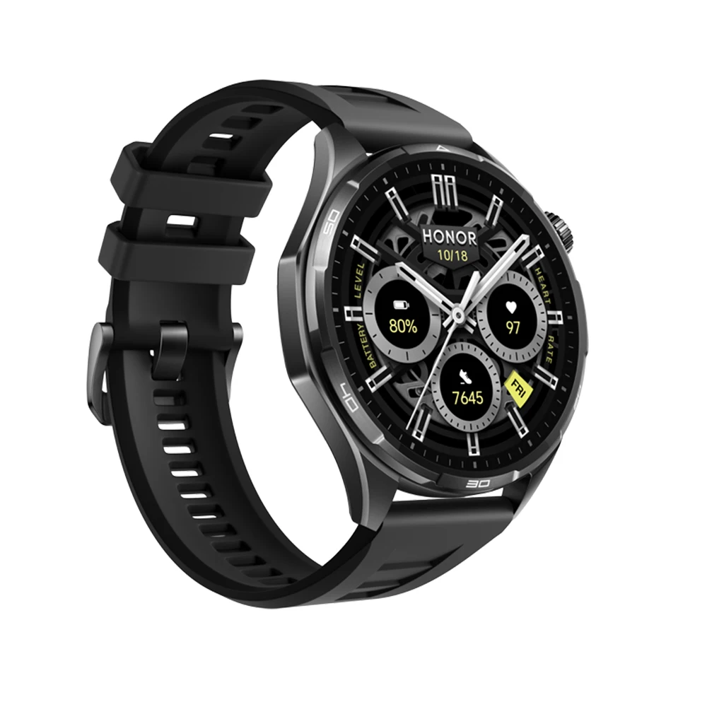 Reloj inteligente HONOR Watch 6 con GPS, 46 mm, pantalla LTPS de 1,46 pulgadas con un brillo de 3.000 nits, hasta 35 días de autonomía, GPS de doble banda, más de 120 deportes y un monitor de salud 4