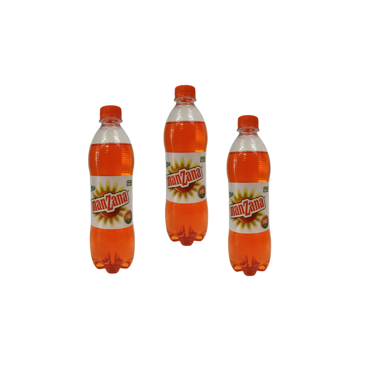MANZANA - BALORU - BEBIDA GASEOSA SABOR MANZANA -  PACK DE 3 - 500 ML