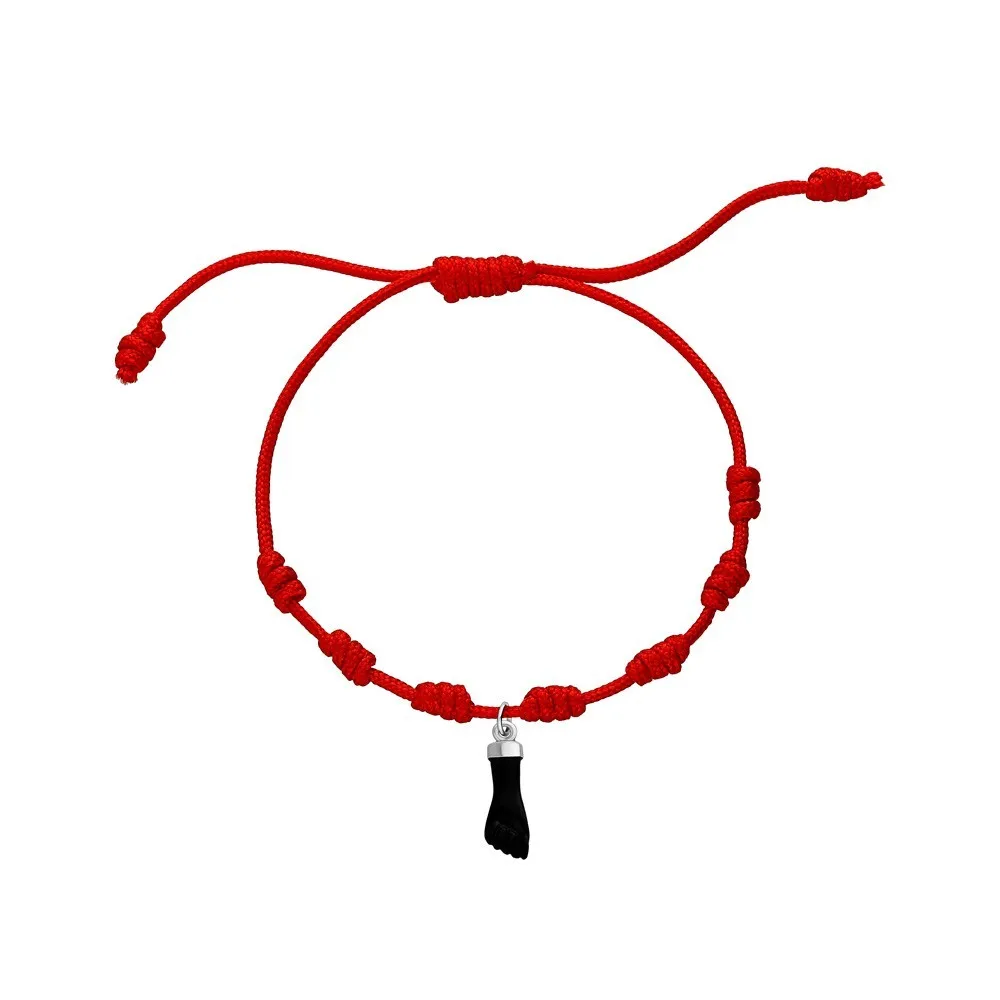 AVANCY - Pulsera 7 Nudos Puño Higa Plata Ley 925