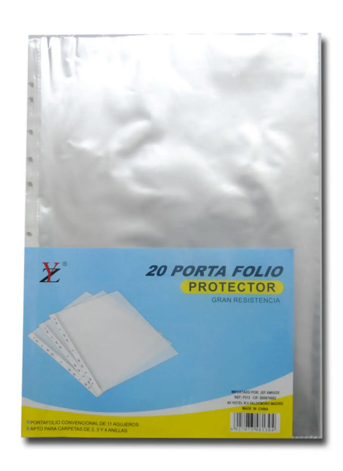 Artehome plastic document sleeves, folio holder, a4, 240 units (12 packages x 20 units), transparent