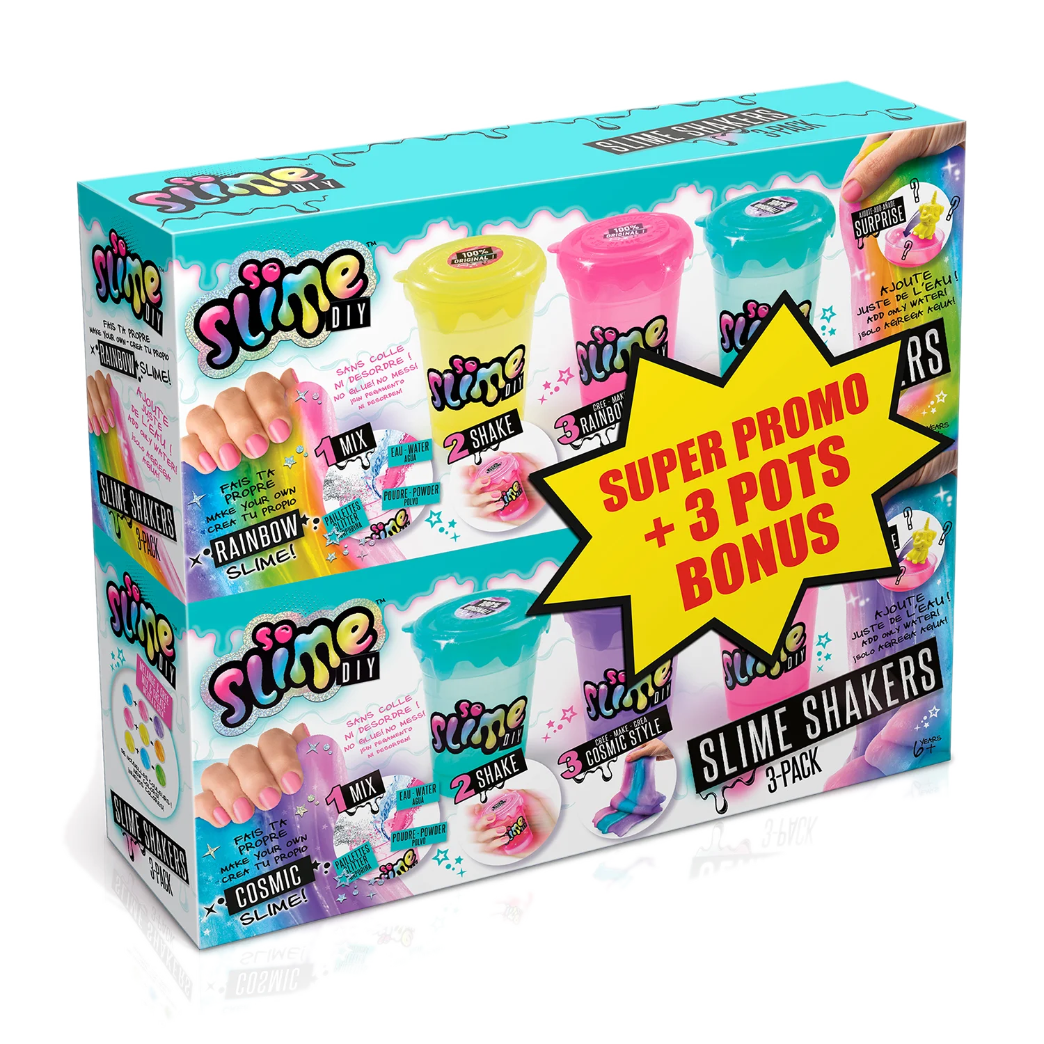 Slime shakers 3 pack + 3 bonus pots - so slime - canal toys - ssc019
