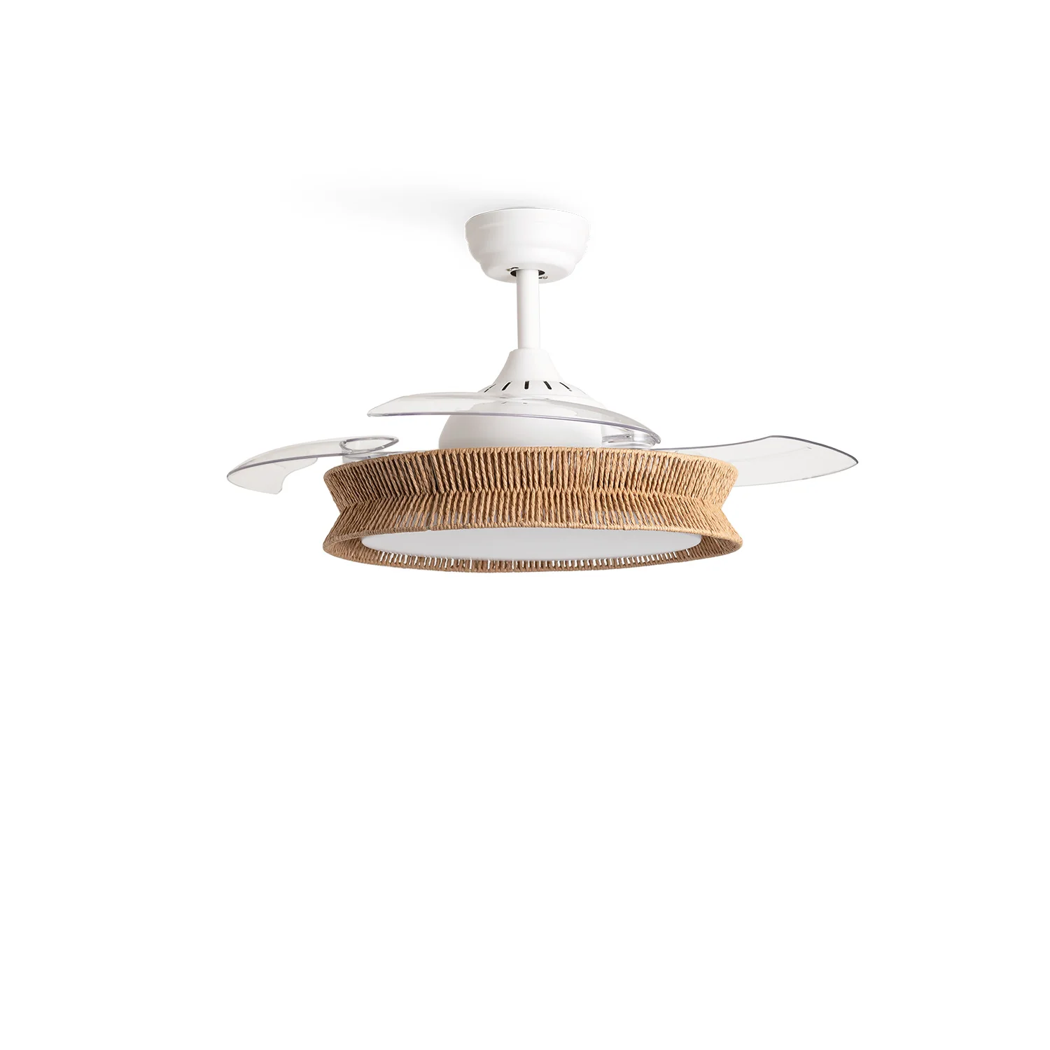 Create - ceiling fan with silent light 40w ø108 cm - wicker finishes - wind clear rattan