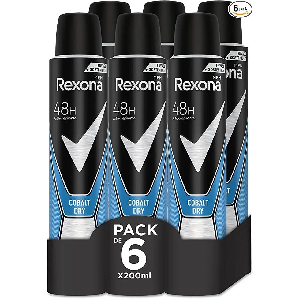 Rexona Desodorante Cobalt Dry 48h Spray 200ml - Pack de 6