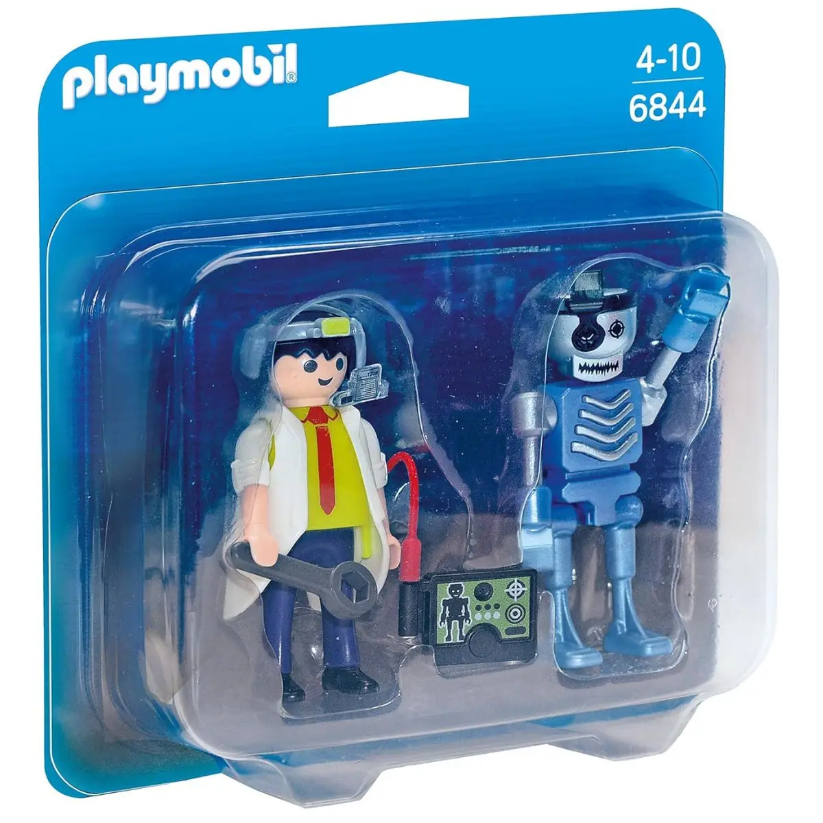 PLAYMOBIL DUO PACK - PROFESOR Y ROBOT, 6844, TIENDA CON LICENCIA OFICIAL