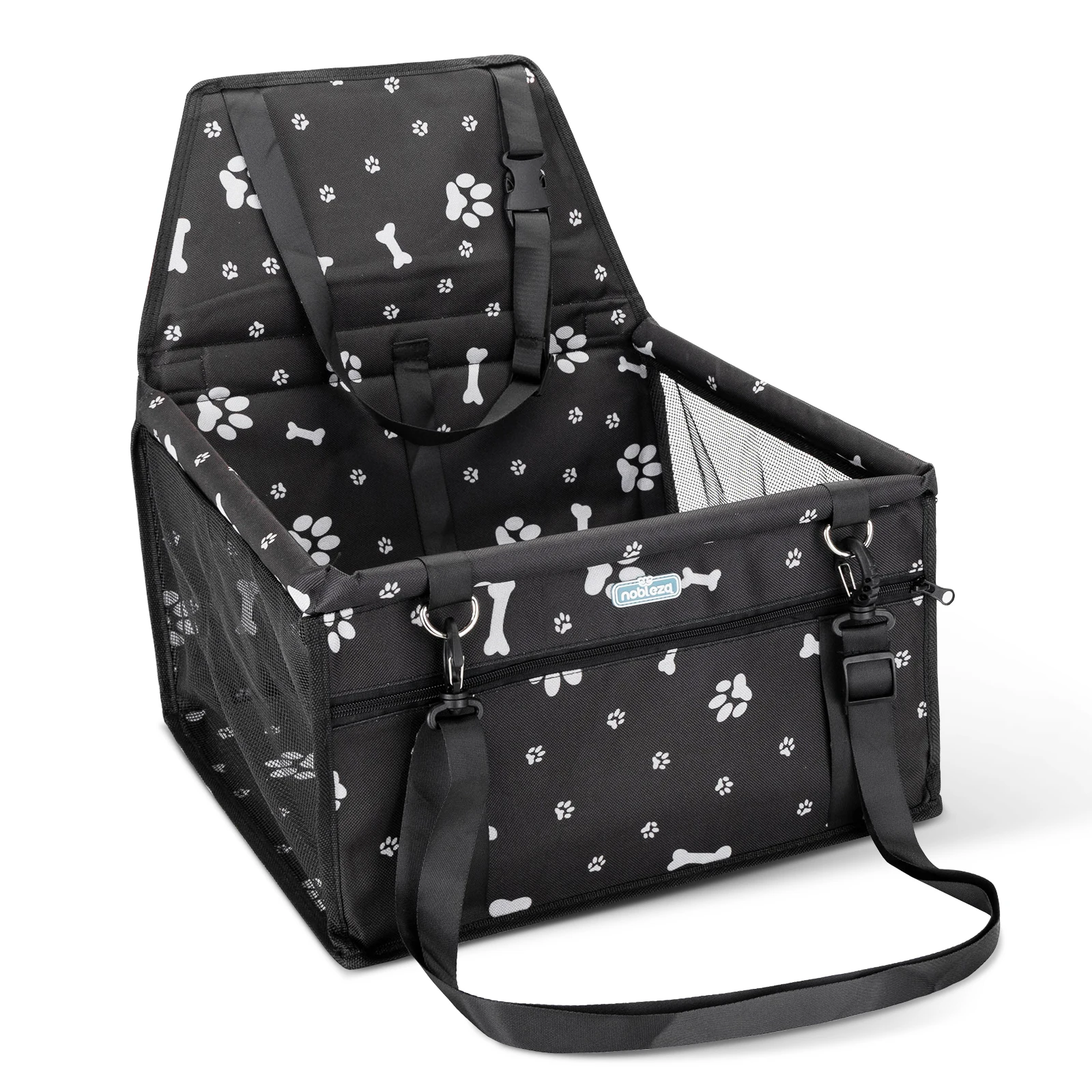 Asiento de coche para perros Nobleza | plegable, lavable, 40 x 34 x 25 cm 🐶