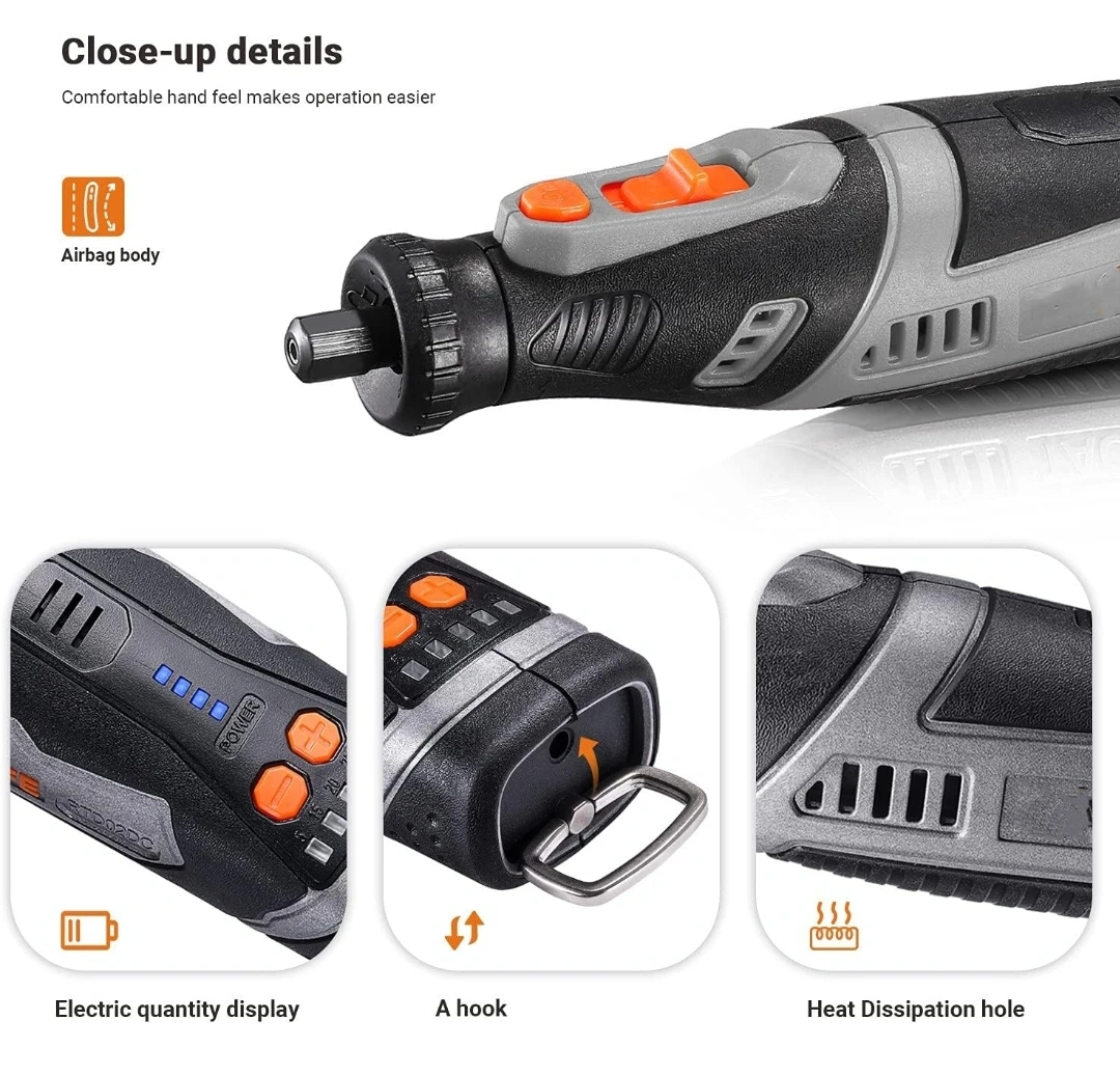 Tacklife wireless rotary tool 8v - rtd02dc