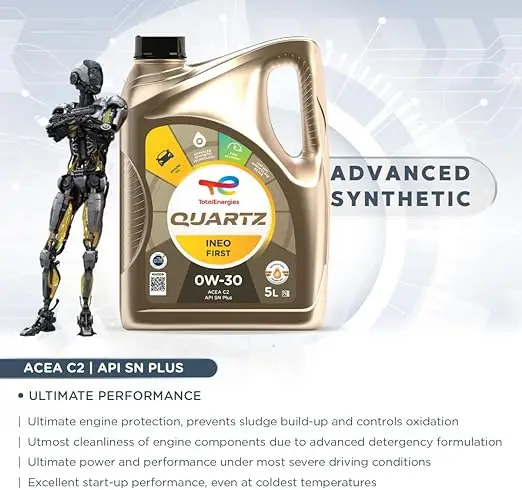 Total Quartz Ineo FIRST 0 W-30 Fully Synthetic Low SAPS Car Engine Oil, 5 L