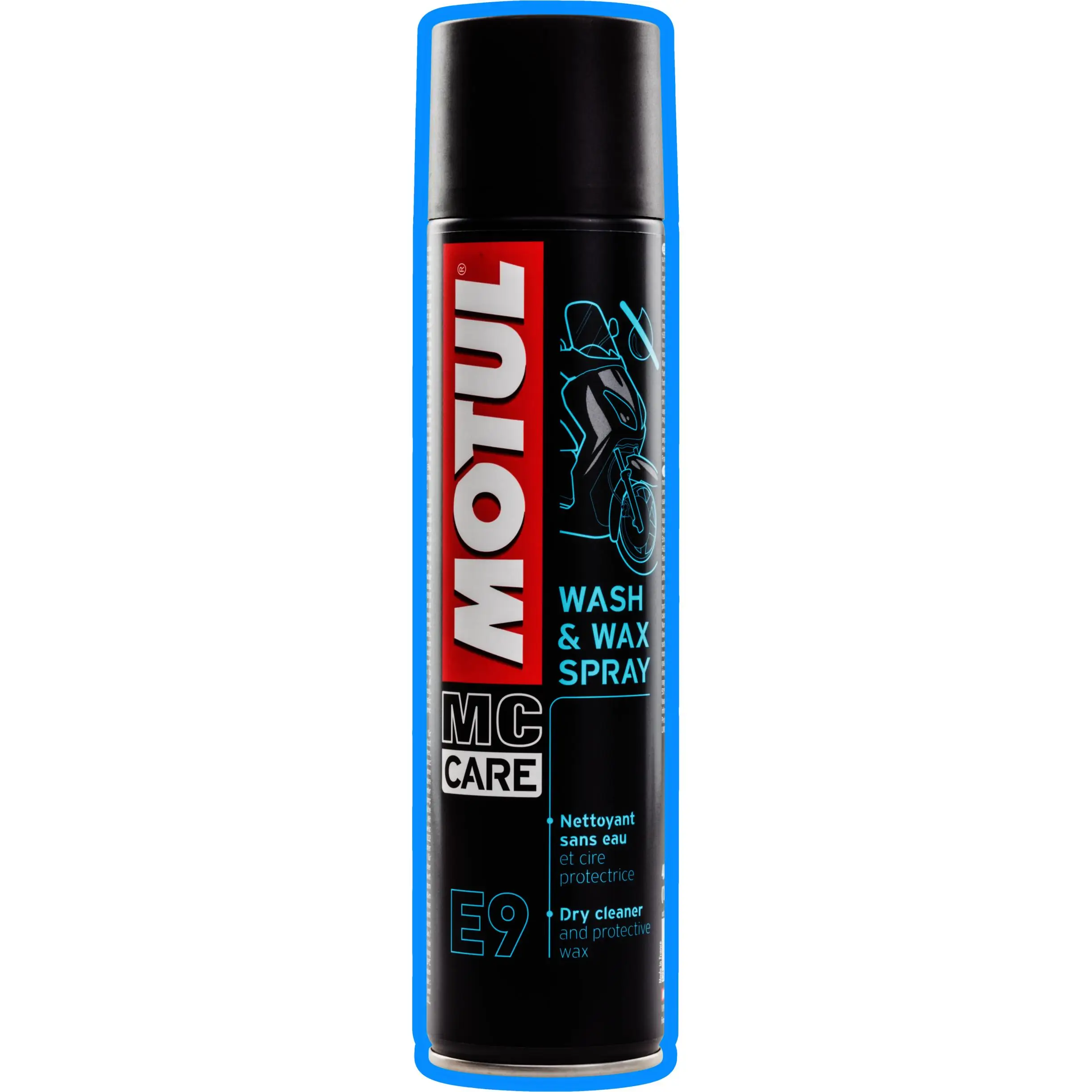 Limpiador Y Cera En Spray E9 Wash & Wax Spray 0.4L Para El Cuidado Completo De Tu Moto 103174