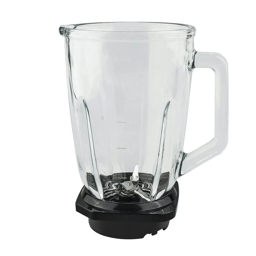 KUKEN Glass Blender 1000W with 1.5L Pitcher, 2 Speeds & Reverse Function, Durable Glass for Smoothies and Purées, Easy Clean Dishwasher Safe Parts, Perfect for Kitchen Use