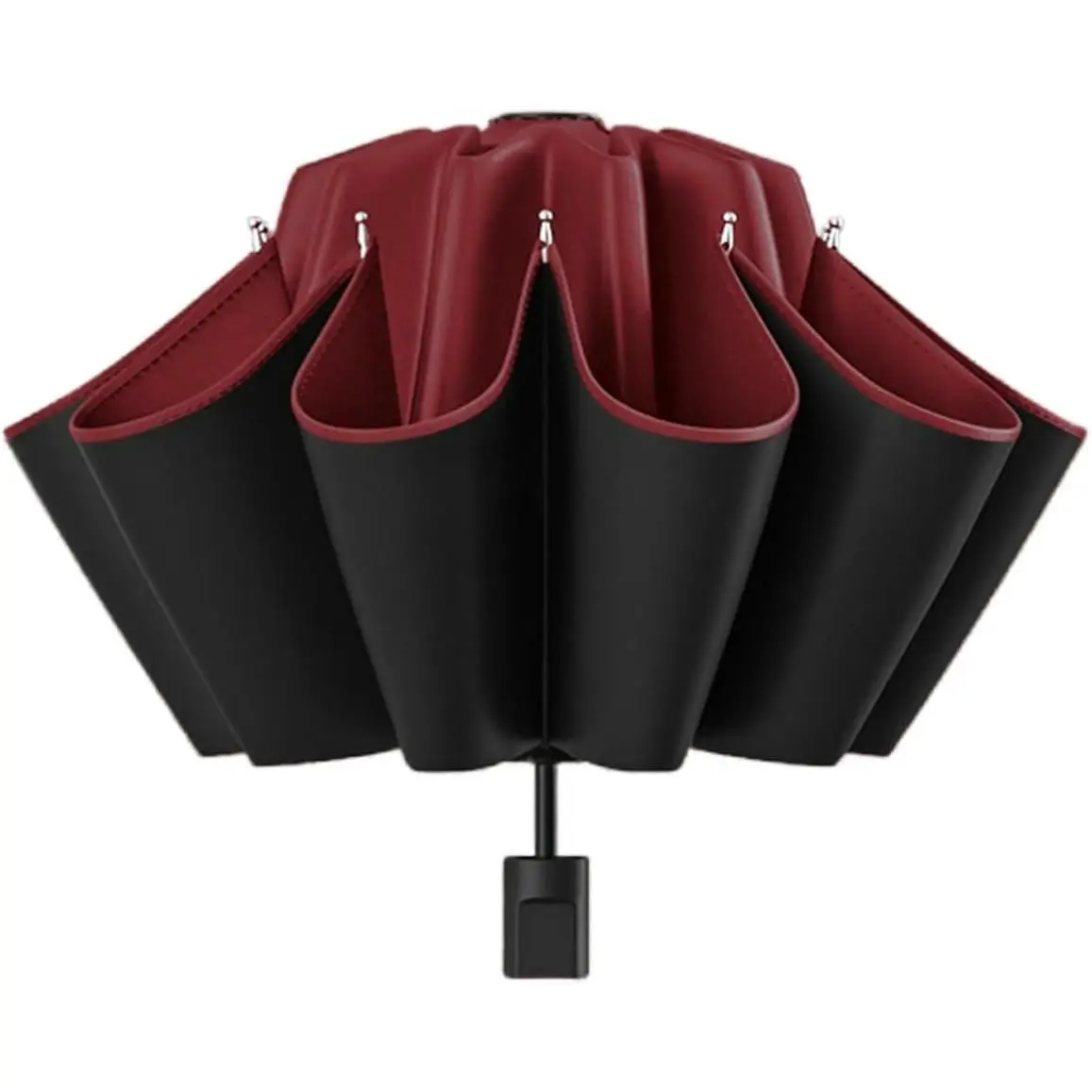 Paragua Rojo de alta calidad y gran tamaño, resistente al viento, estructura reforzada, cobertura amplia para lluvia y sol, ideal para uso diario, profesional y exterior, diseño elegante y duradero,