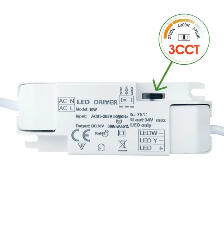 Slim circular led plate 10w - cct - chip duris e 2835