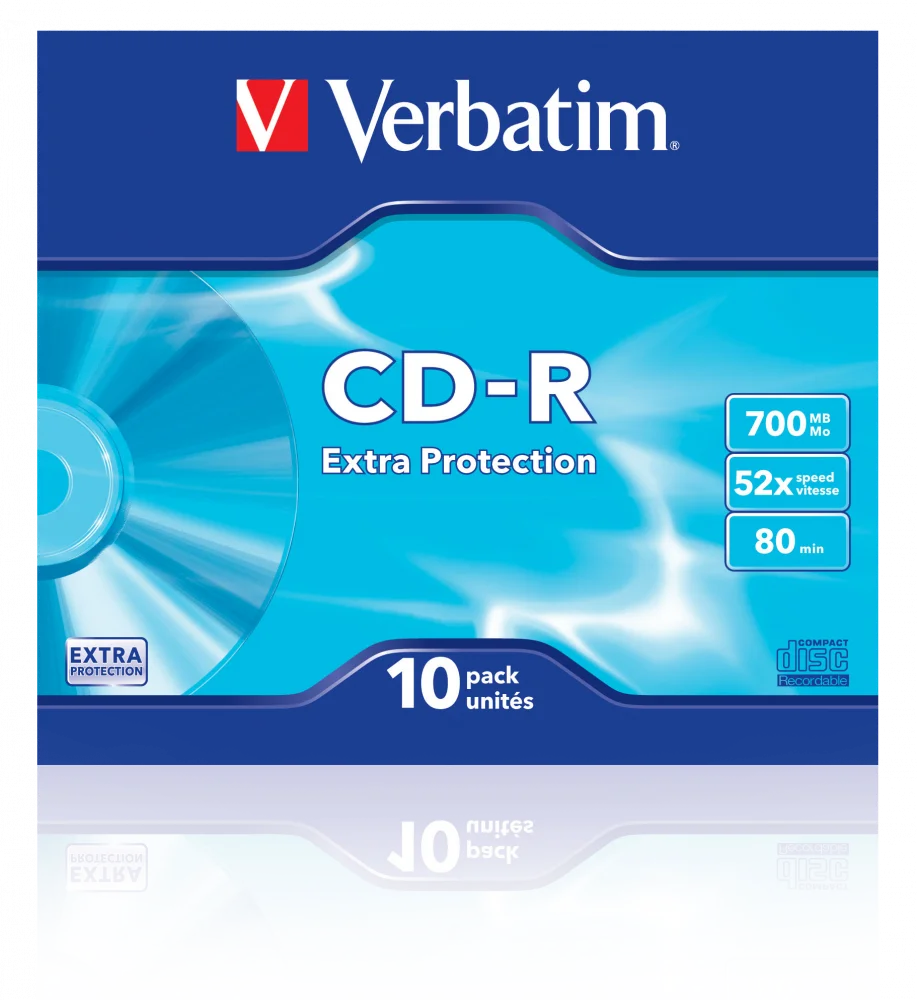 VERBATIM CD-R 700MB PACK of 10 pieces SLIM box