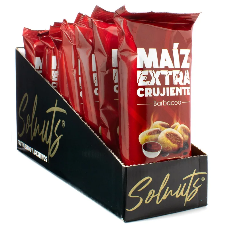 Solalba Maíz Extracrujiente Solcorn - Tamaño: 36u x 30g / 10u x 80g - Sabores: Original, BBQ, Mostaza, Campesina