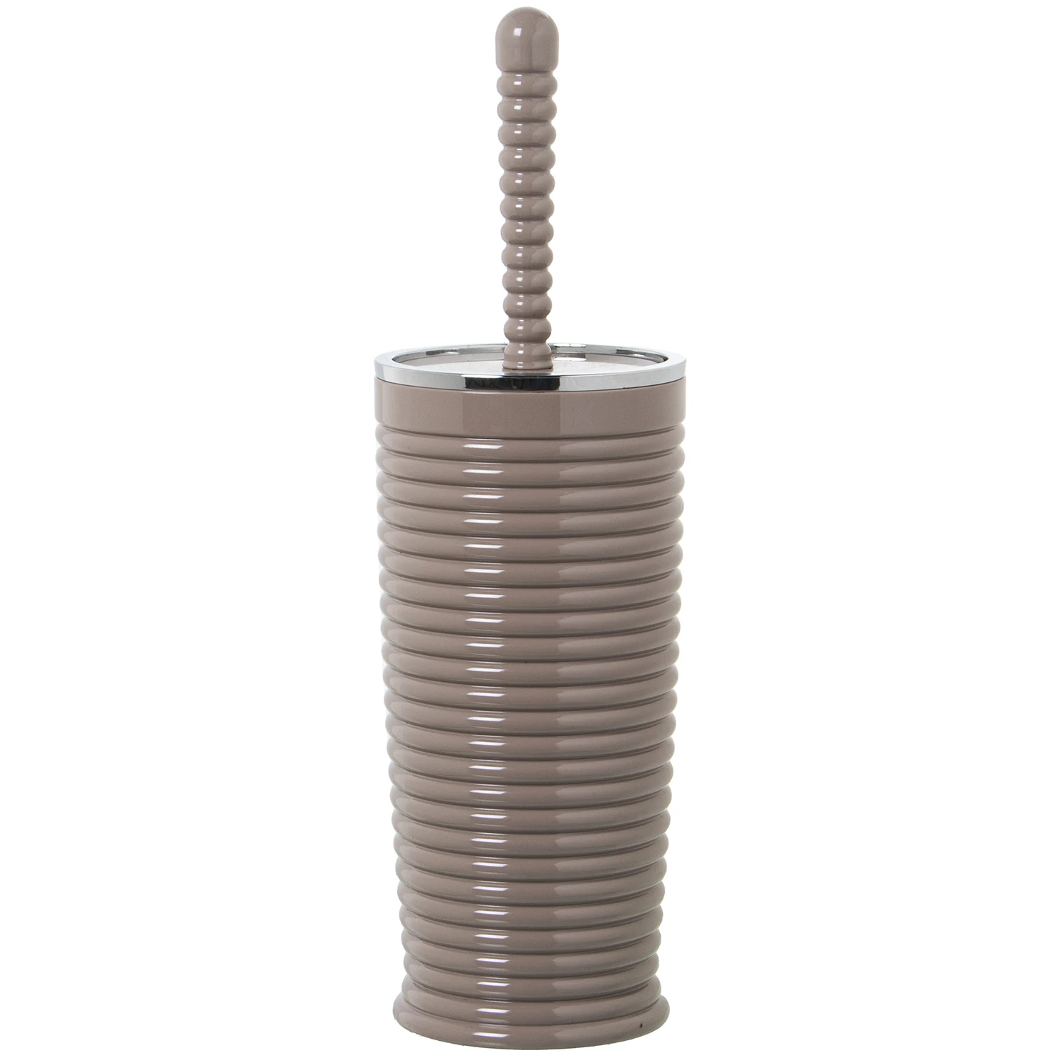 Escobillero baño acrilico beige 10x34cm, soporte: 10x22cm