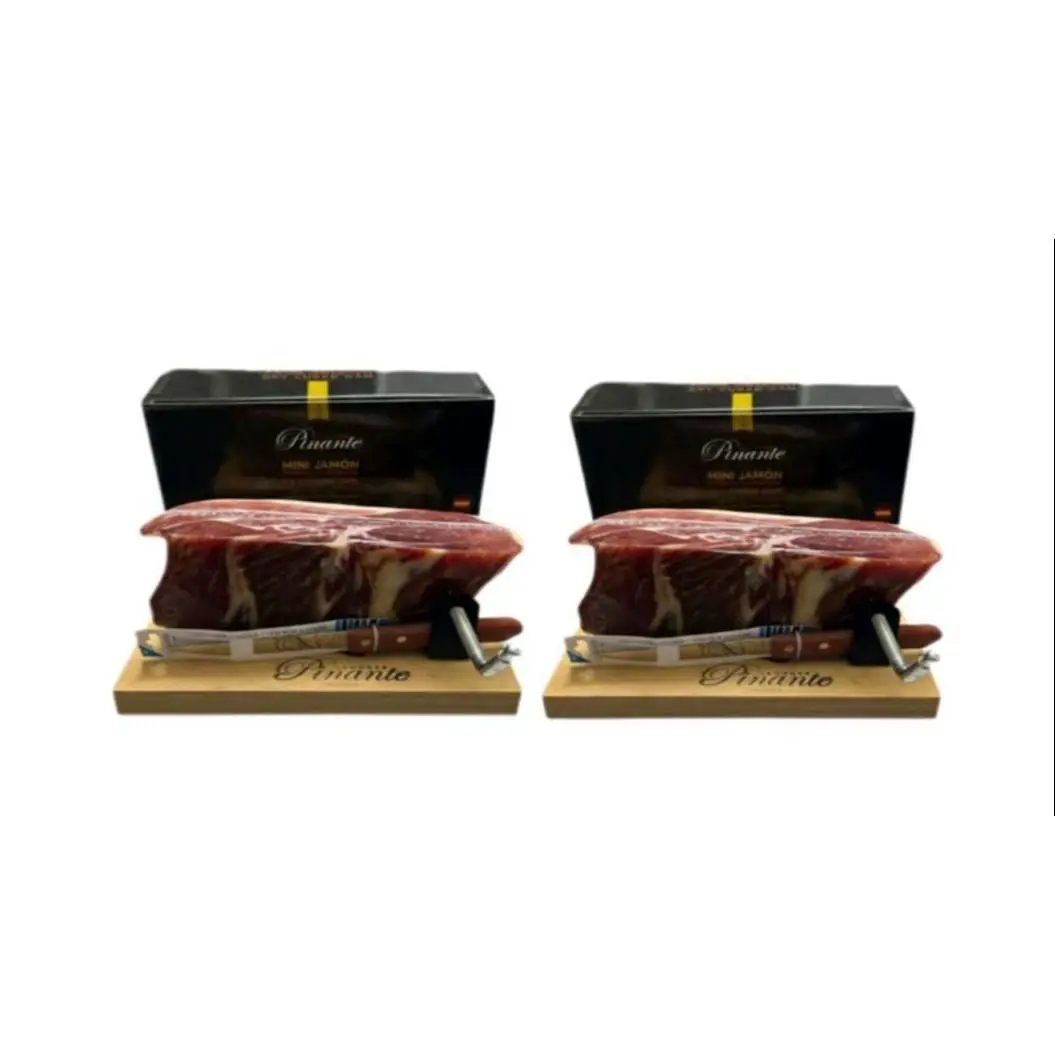 2 MINI JAMÓN CON TABLA Y CUCHILLO  DE 0.90KG - 1.00KG CADA UNIDAD  - JAMONES PINANTE