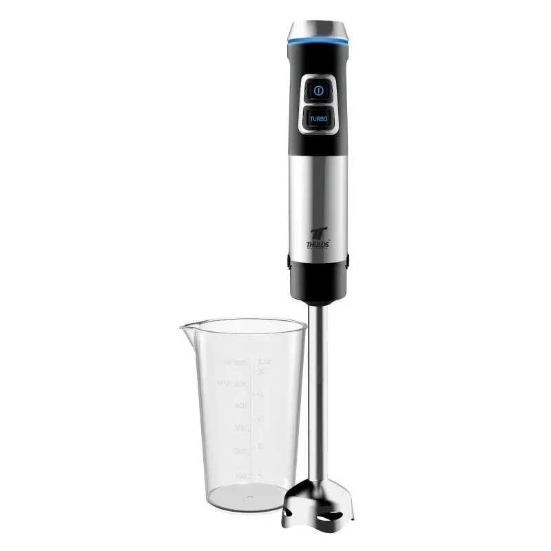 Thulos TH-BM1551 - Batidora de mano de 1500W, motor de cobre DC, vaso medidor de 600 ml, control de velocidad con turbo.