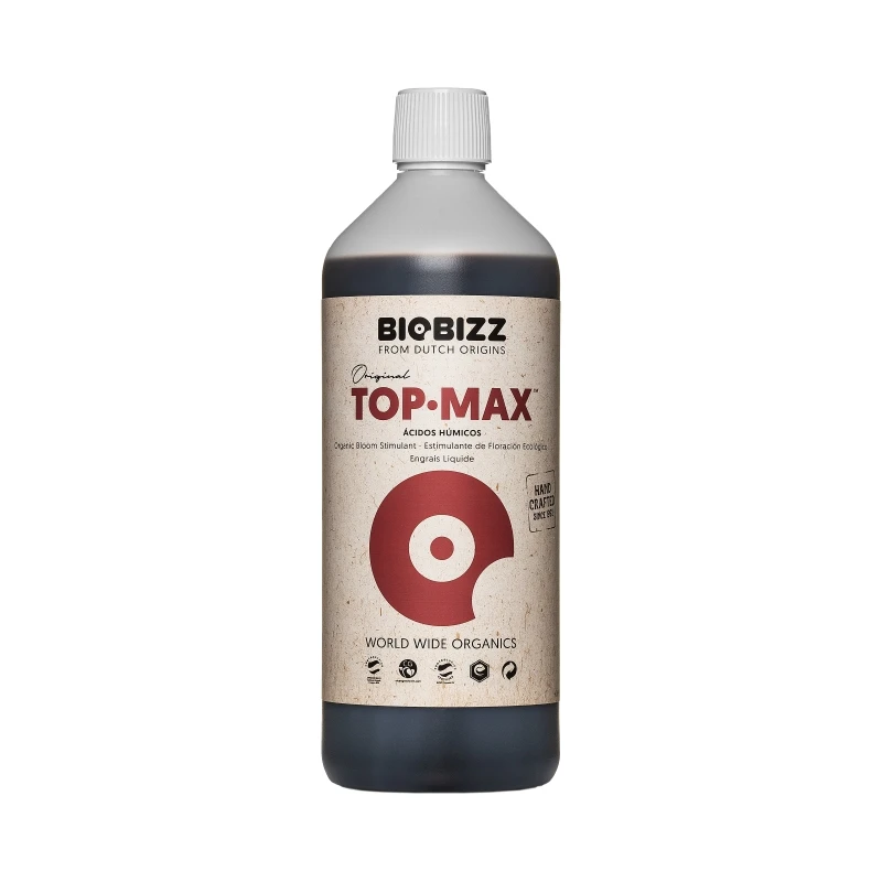 Biobizz top max, flowering stimulant, 100% of plant origin, which is responsible for the abundant production of flowers and the development of large and compact buds #1