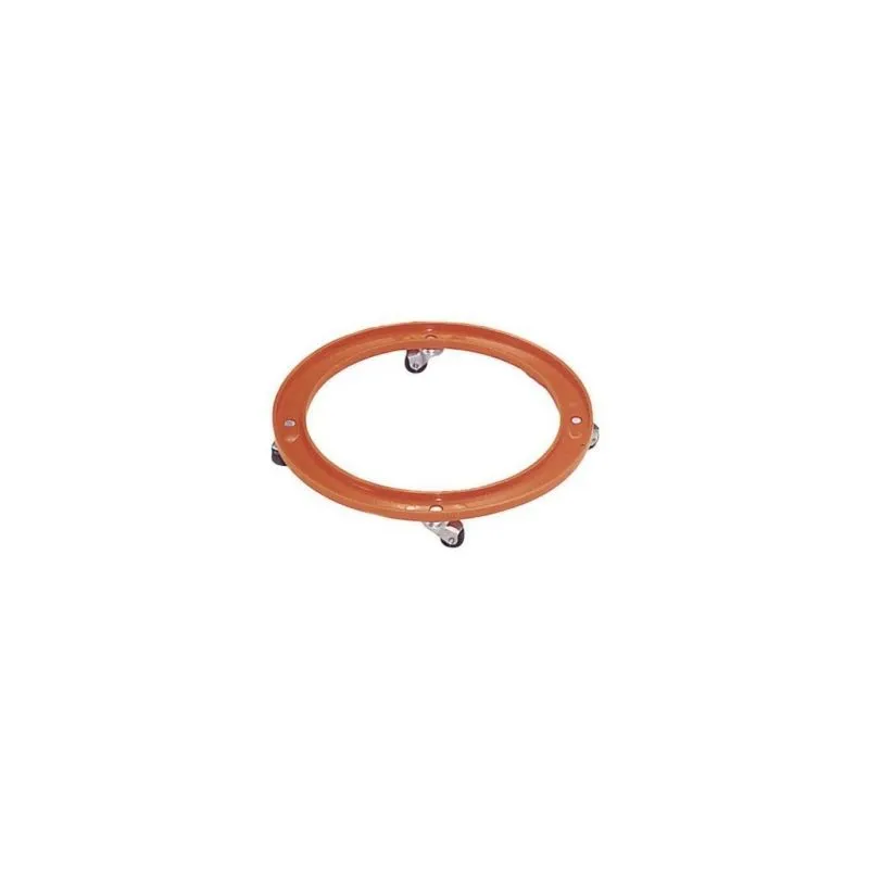 SOPORTE BOTELLA BUTANO PLASTICO CON RUEDAS METALICA 32MM