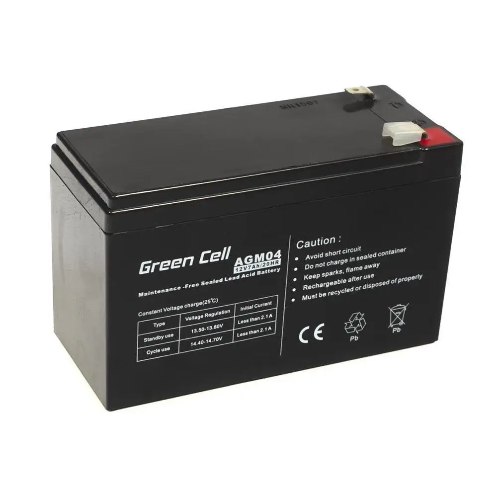 Green Cell Recambio de Batería Gel AGM 12V 7Ah VRLA