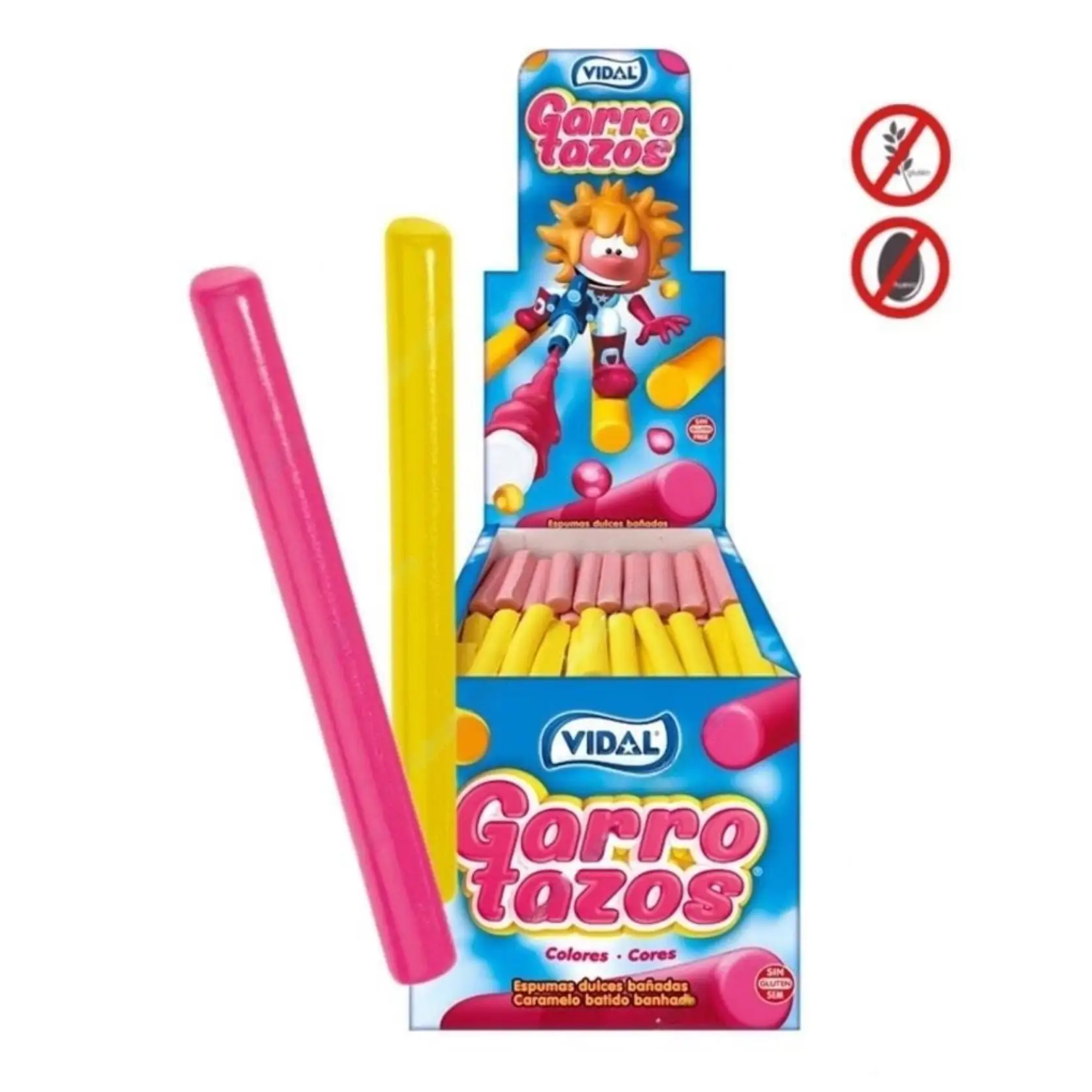 Vidal Garrotazos de Colores y de Chocolate - Caja con 150 unidades - sin gluten