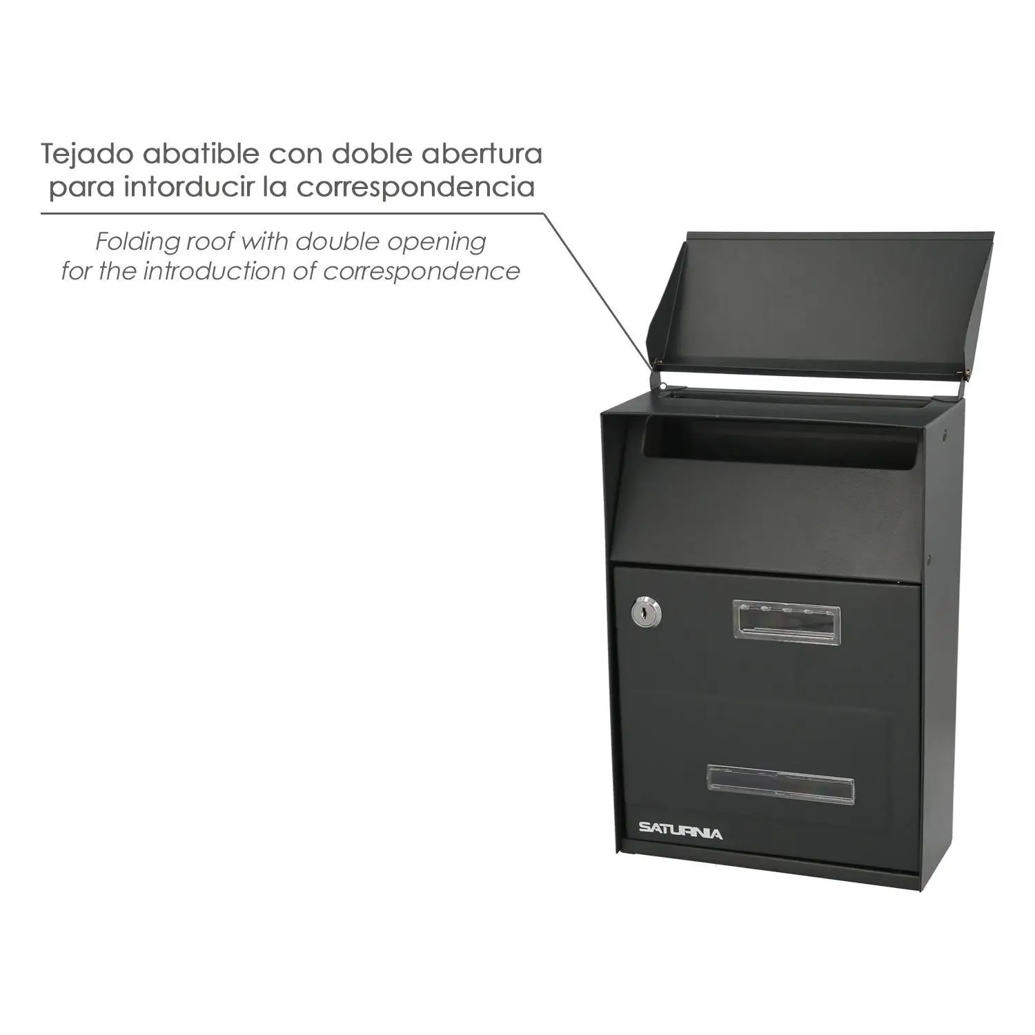 Exterior mailbox country dark gray 215x320x105mm.