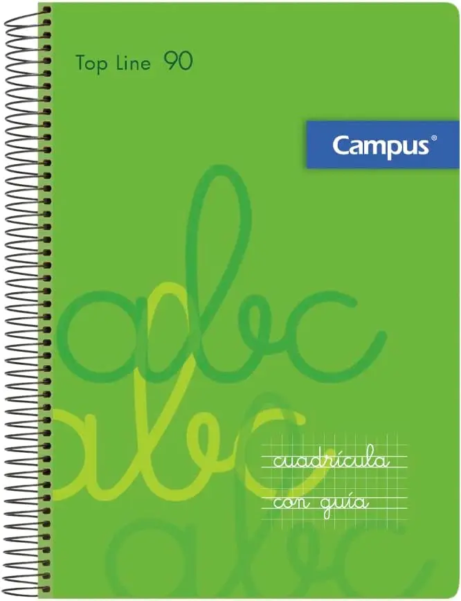 Campus Spiral Pad Polypropylene Lid Lamella Car Size A4 Grid Grid 2.5mm/3mm/4mm/5mm to choose, 80 Sheets 6u Pack Perfect for School Use, learn to write and home, highly recommended we will check colors before sending it