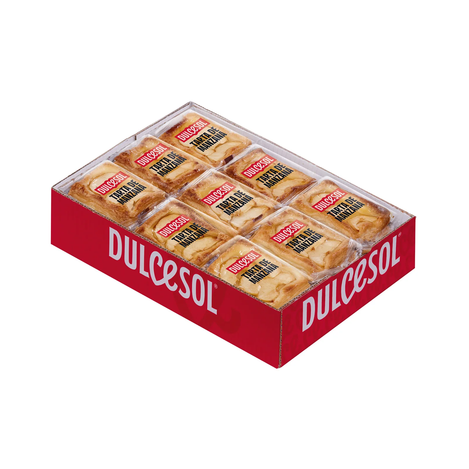 Deliex delicias de Extremadura. Tartas de Manzanas Dulcesol - Caja 2 kg - 28 Unidades de Tarta de Manzana.