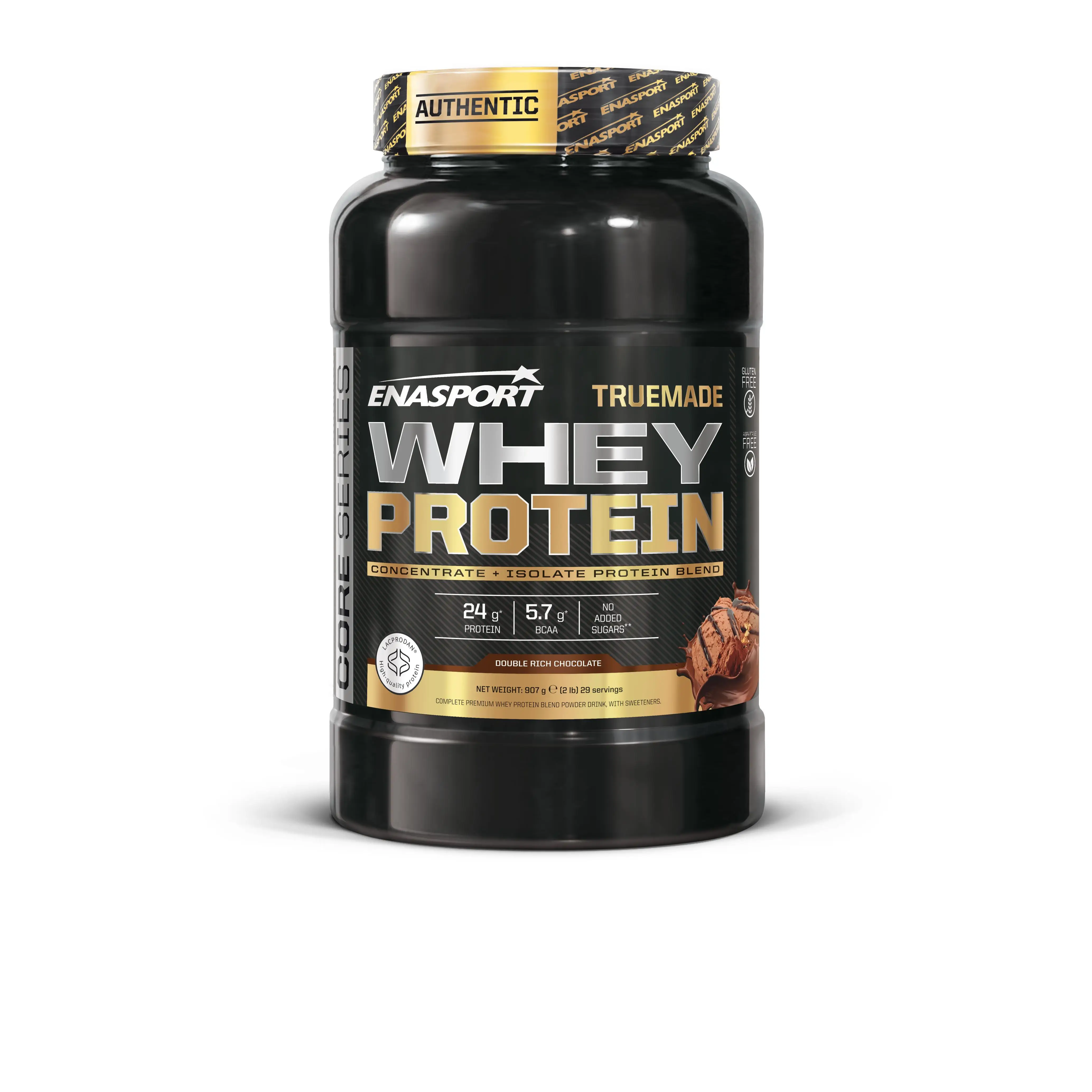 Truemade Whey Protein 2lb (907g) - ENASPORT. Proteina de suero de leche en polvo.