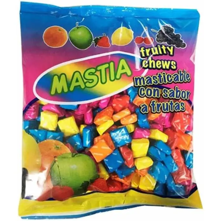 Deliex. Bolsa de caramelos blandos de fruta mastia 1 kg. Caramelos masticables Mastia