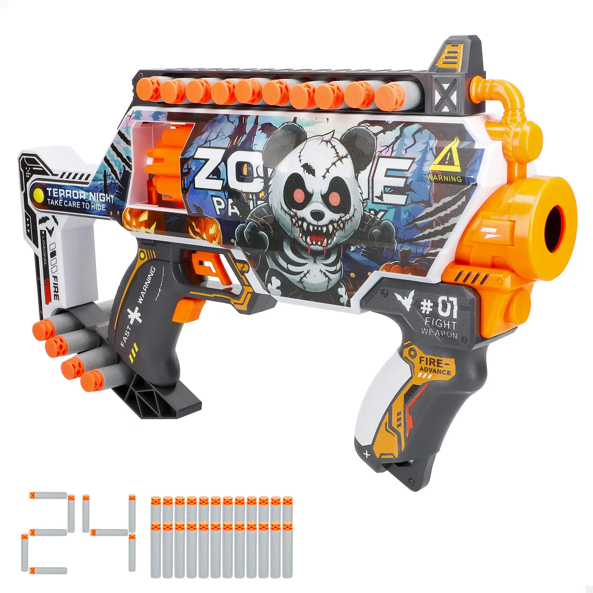COLORBABY - Pistola de dardos V-Zon, incluye 24 balas de goma espuma, munición ligera y de gran alcance, ametralladora de juguete, lanzador, juguetes para niños de 8 años, pistolas niño