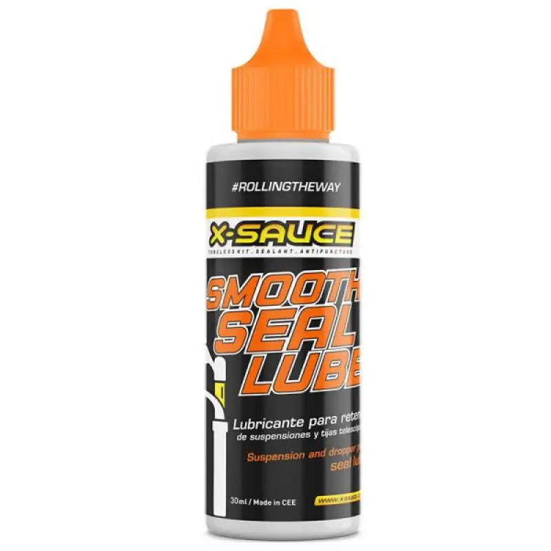 X-SAUCE Smooth Seal Lube | Retention lubricant for suspensions and telescopic seatposts 30ml - Smooth Seal Lube is a specific lubricant for bars and retainers, both for suspensions and seatposts