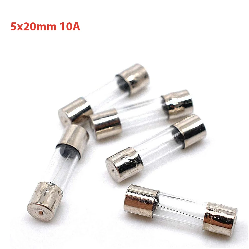 5X FUSIBLE RAPIDO DE VIDRIO 5X20 MM 10A 250V REF2137