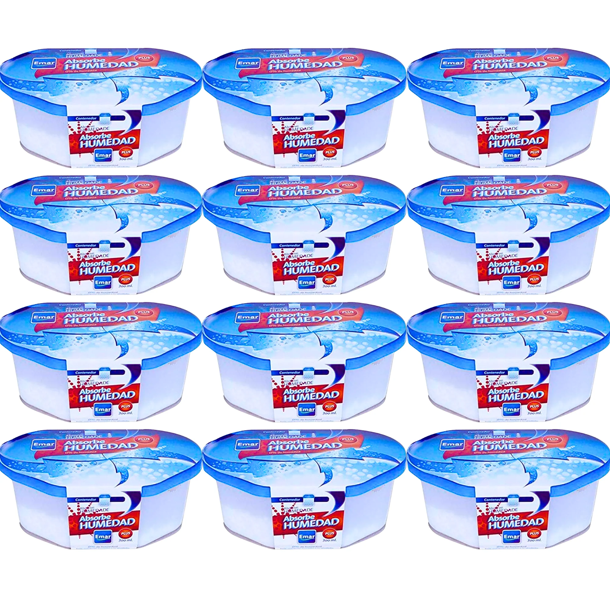 Deshumidificadores de 500 ml – Pack 12 o Pack 6 Unid Absorbentes de Humedad Interior - Sin Fragancia - Elimina la Condensación y la Humedad de Armarios, Cocinas, Oficinas, Dormitorios, Caravanas, Garajes y más