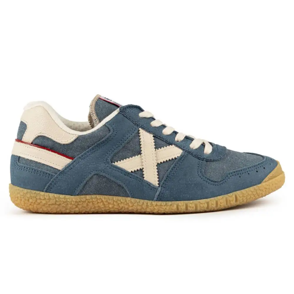 Zapatillas Munich Goal 8001610 Azul - Diseño Clásico de los 80 para Uso en Pistas de Fútbol Sala