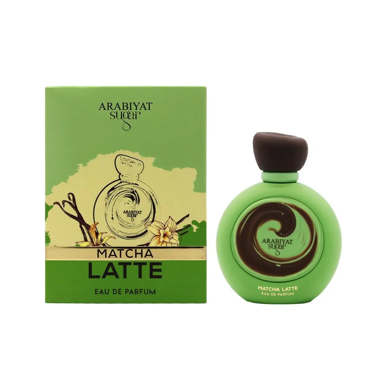 Matcha Latte Arabiyat Sugar – Perfume Árabe Femenino 100% Original, Gourmand Oriental y Té Verde 100 ml