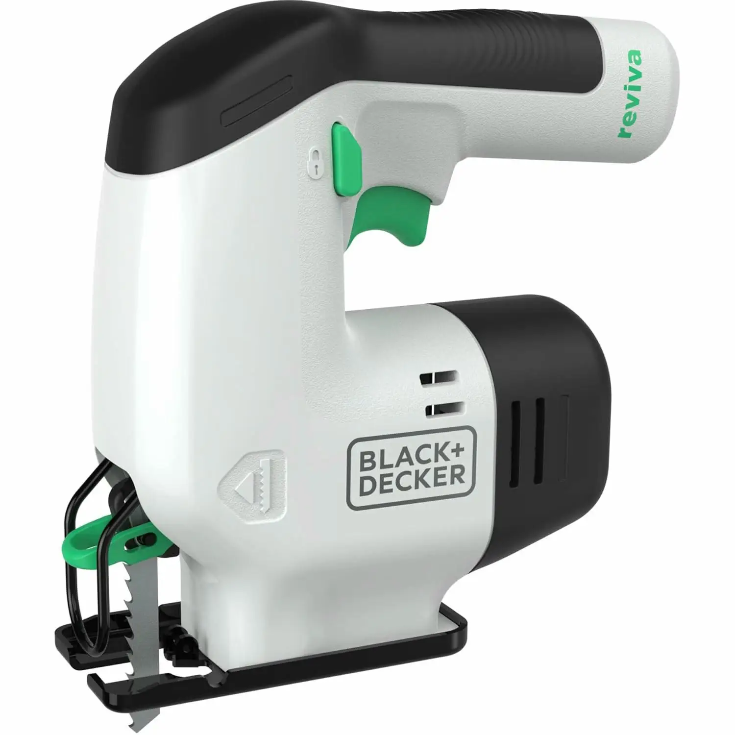 Sierra de calar inalámbrica Black+Decker Reviva de 12V / 1,5 Ah, Modelo REVJ12C