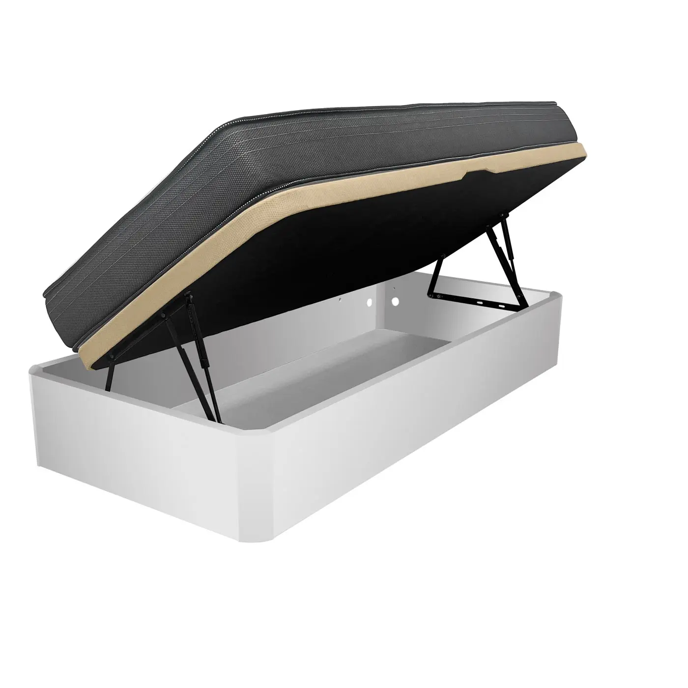 Pack Canapé Apertura Lateral gran almacenamiento con Colchón Viscoelástico Juno - Alta calidad - Altura 18cm (+-2cm) - Fabricado en España - Somnia Descanso [Envío y montaje incluido]