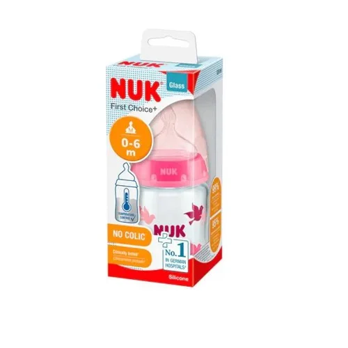 Nuk Biberon Fc+ Tc Cristal 0-6 M Silicona Niña 120 Ml