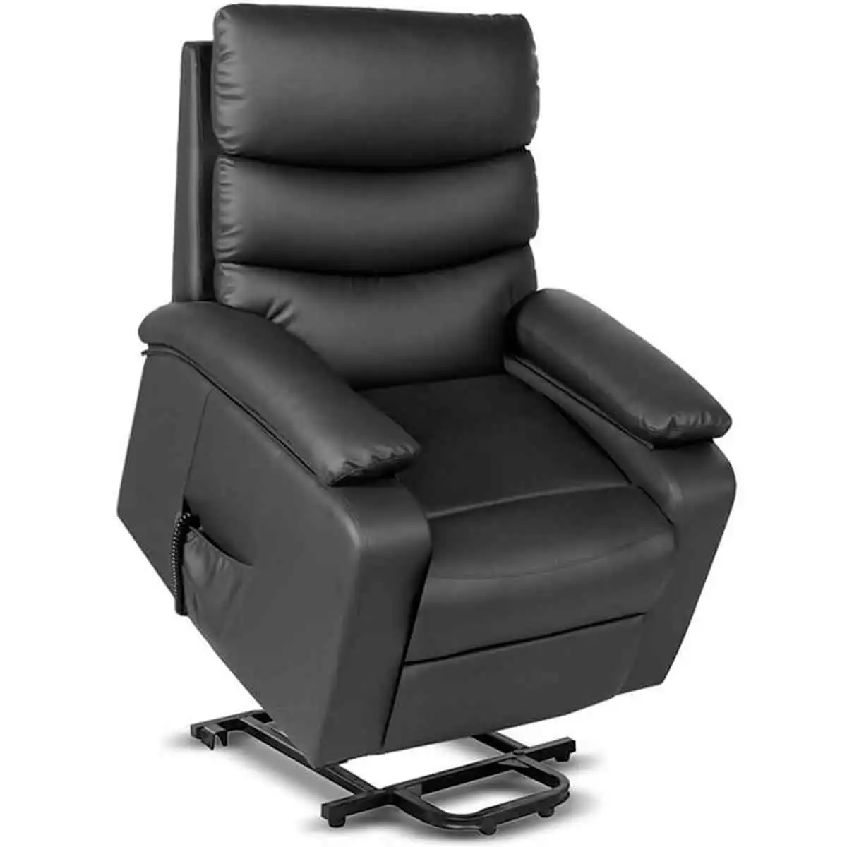 Sillón Relax Masaje Eléctrico Elevación Personas  Negro Gridinlux