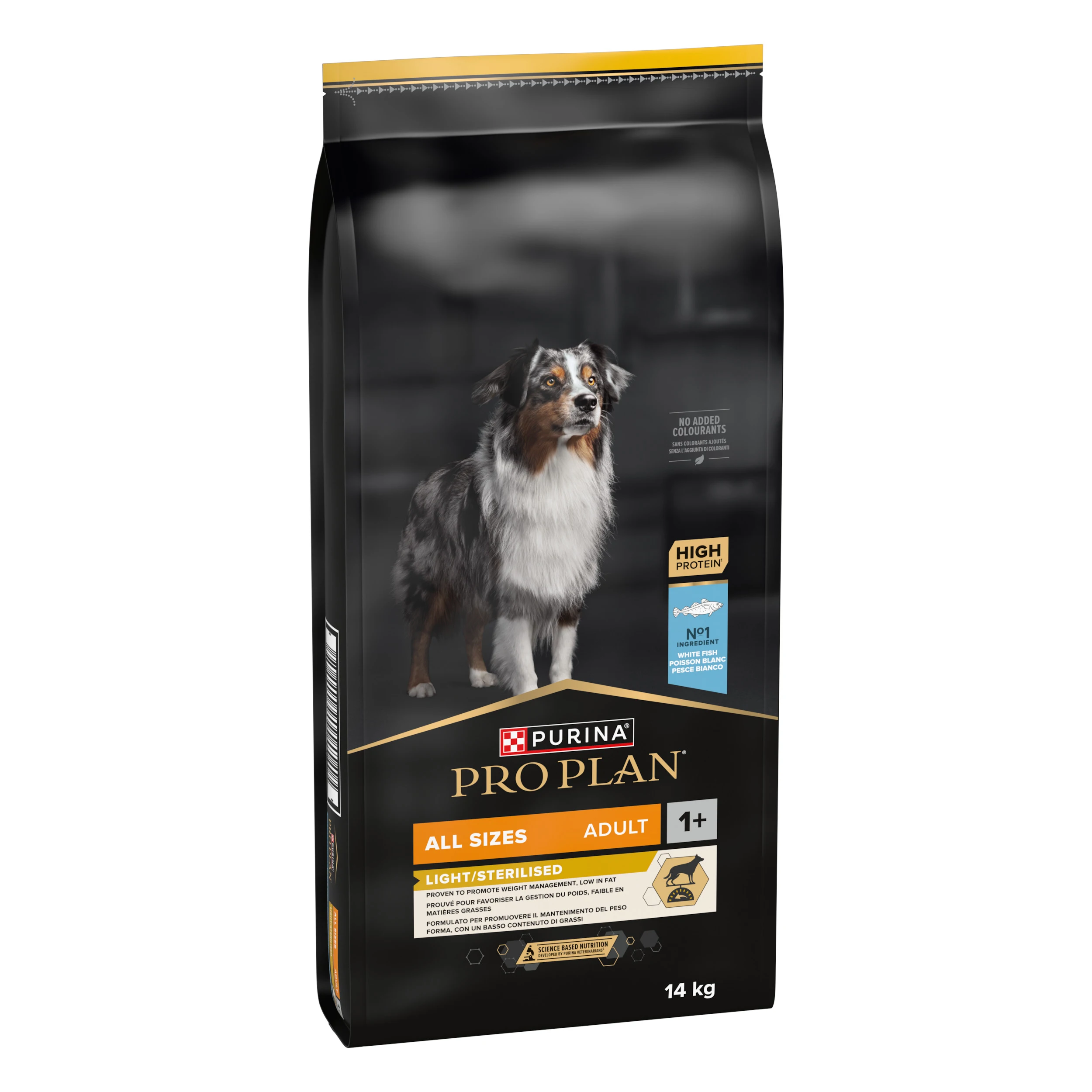 PRO PLAN - Light/Sterilised All Sizes - Pienso seco para Perros Adultos de todas las Razas Esterilizados (Pescado Blanco)