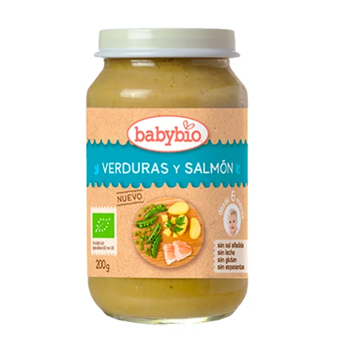 Babybio Potito Verduras Y Salmon 6Meses 200Gr. Bio.