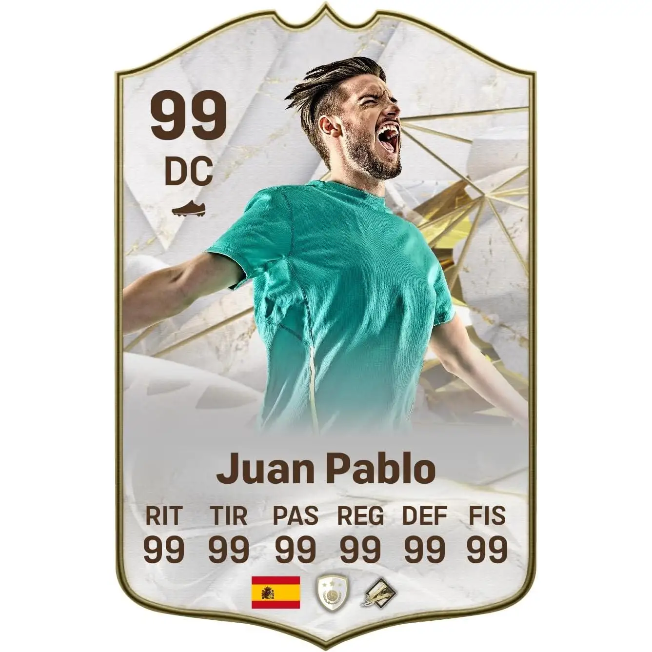 Oedim Carta de Fútbol Personalizada Diseño Icono 2024, 30x48cm, Fabricado en PVC 5mm, Divertida y Original. Enviar personalización a lucasgarcia@oedim