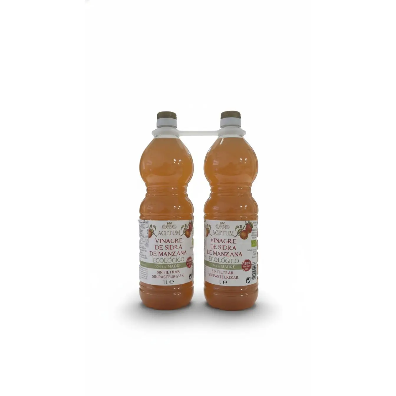 ACETUM Vinagre de Sidra de Manzana Ecológico con la Madre | Orgánico, Sin Filtrar ni Pasteurizar | 2x1L (2 Litros) | Ideal para Ensaladas y Cocina Saludable