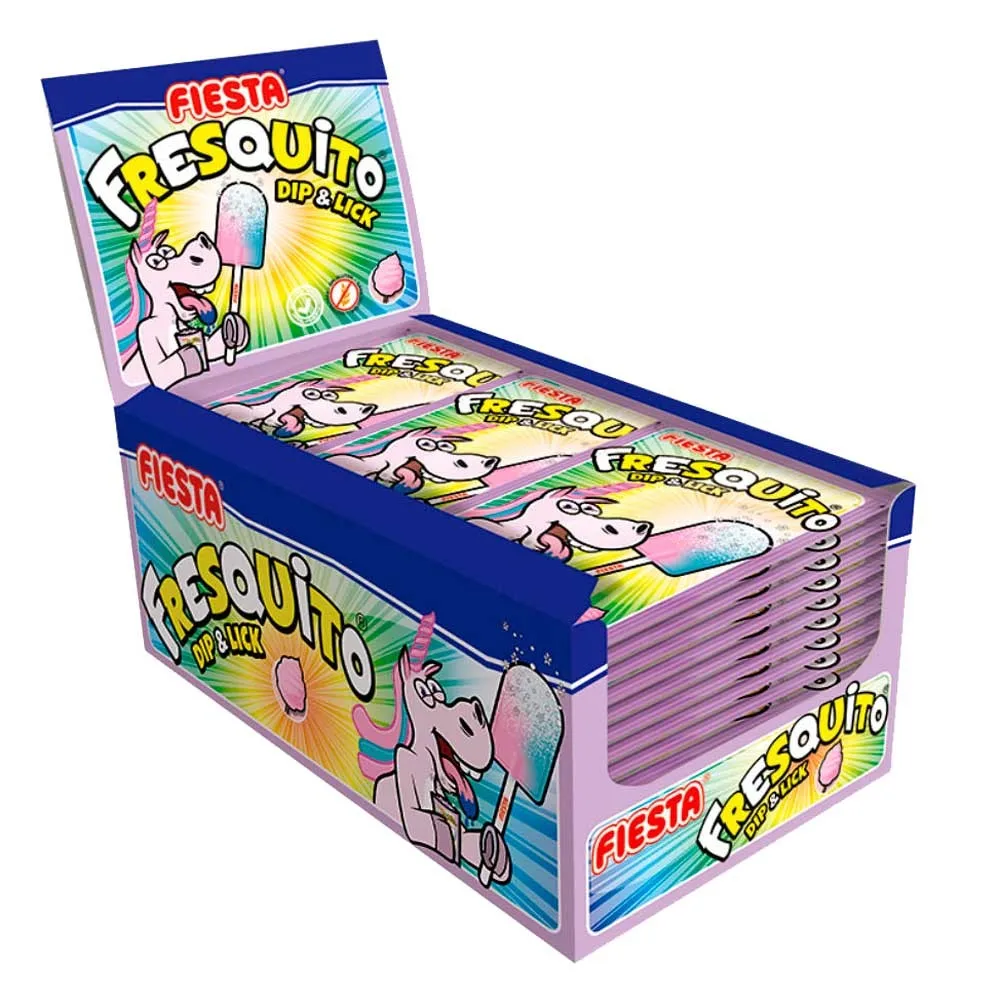 Fresquito Unicornio 40 sobres de 17 gr Fiesta Dip & lick
