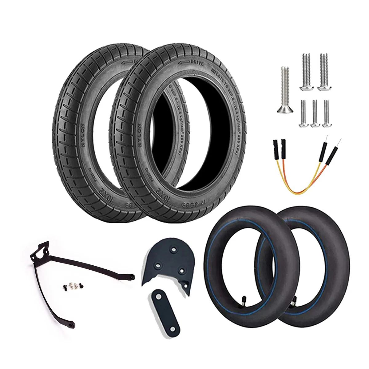10" Tire Kit for Xiaomi Scooter - Emove, includes 2 tires and 2 inner tubes, compatible with Xiaomi M365/Pro/Pro2/1S/Essential, enhances performance and includes all installation hardware. #1