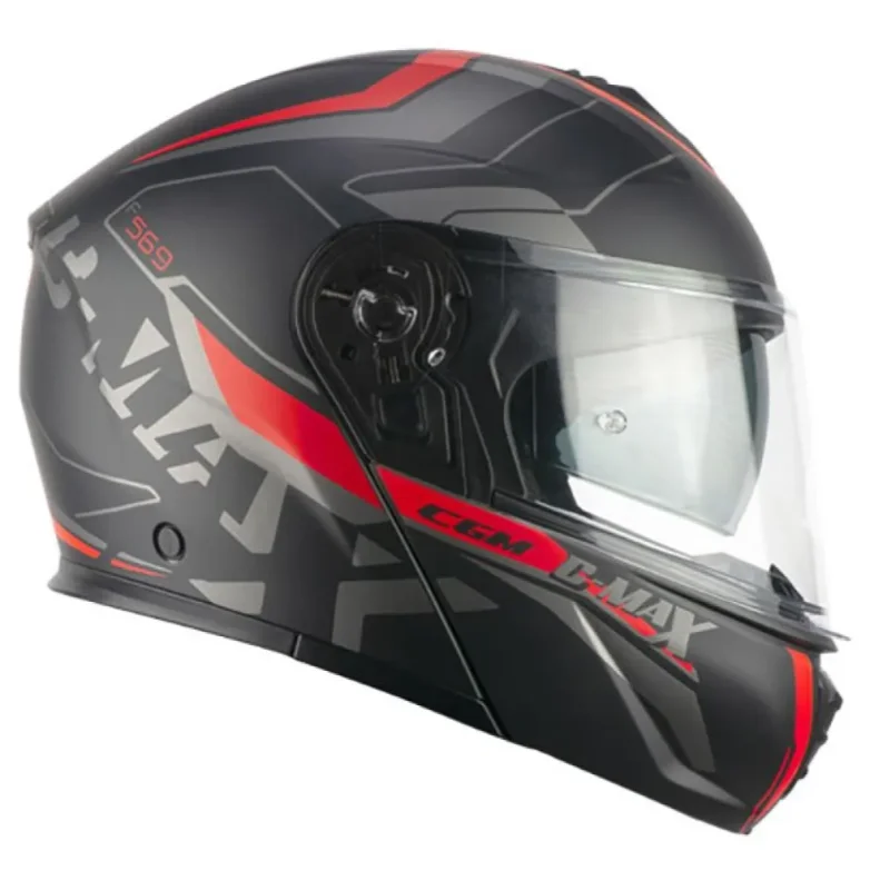CASCO MODULAR CGM 569G C-MAX CITY GRAFITO NEGRO ROJO