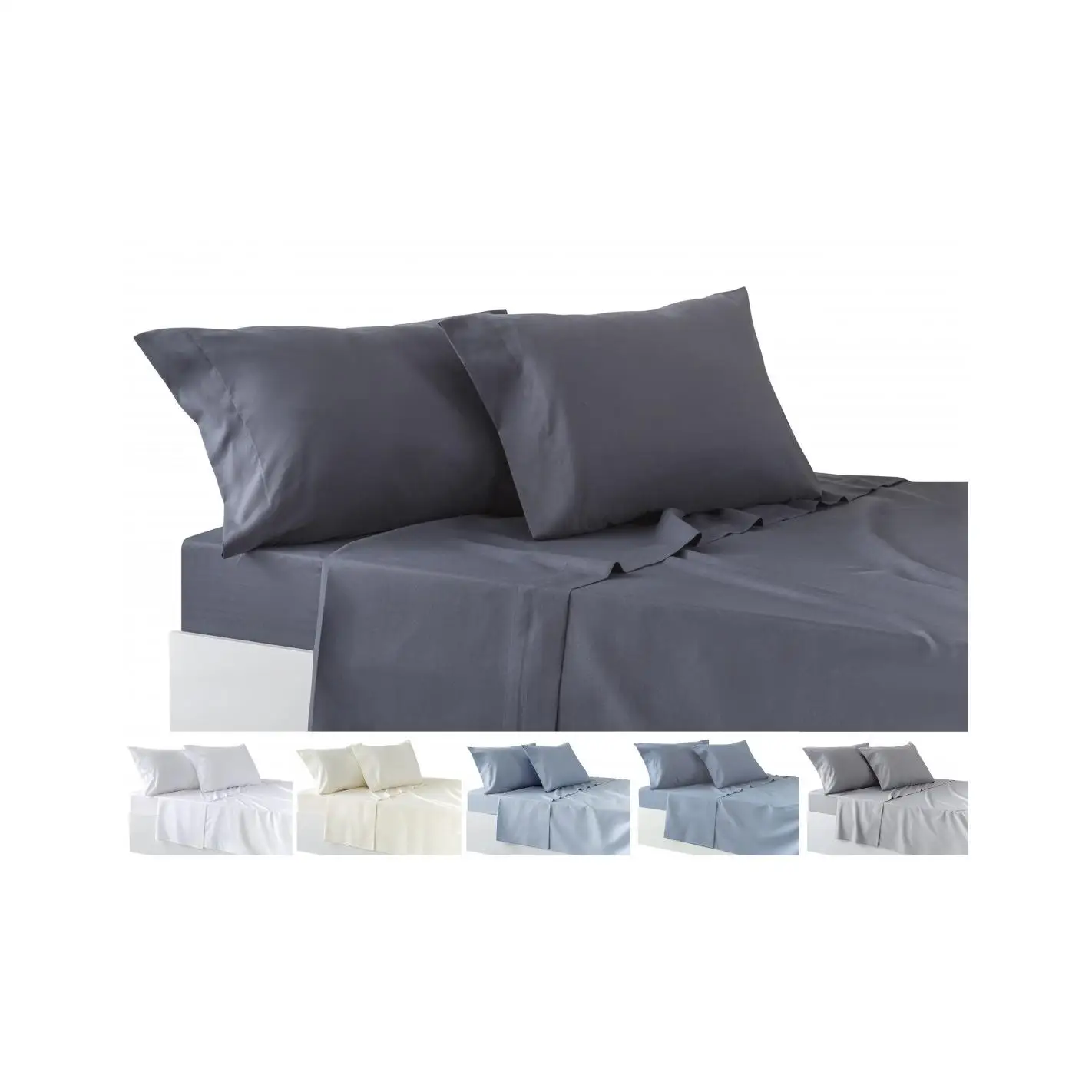 Todocama - Juego de Sábanas de 4 Piezas – Sábana Bajera Ajustable – Encimera - Dos Fundas de Almohada